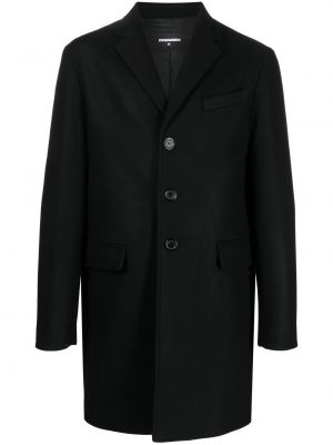 Priliehavý kabát na gombíky Dsquared2 čierna