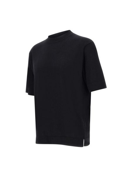 Camisa de algodón de crepé Filippo De Laurentiis negro
