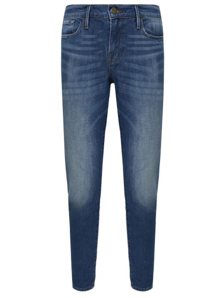 Хлопковые джинсы бойфренды Frame синие