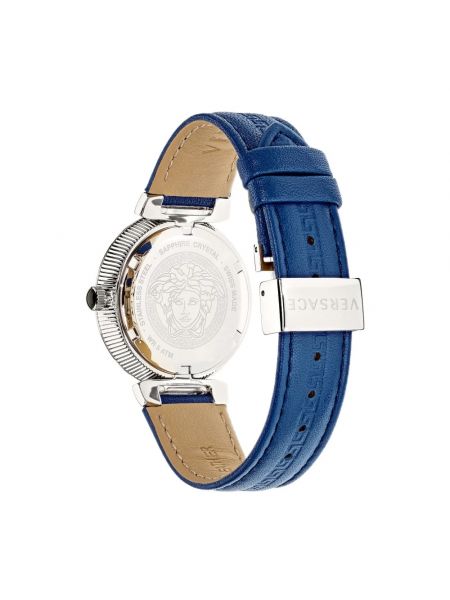 Relojes de cuero Versace azul