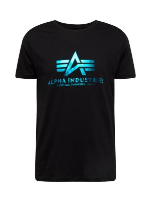 Raštuotas marškinėliai Alpha Industries juoda