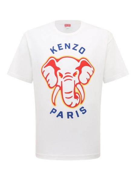 Хлопковая футболка Kenzo белая