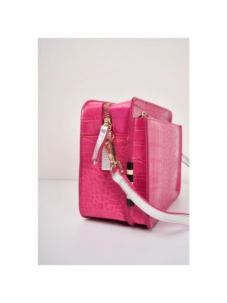 Schultertasche mit print mit taschen Manila Grace pink