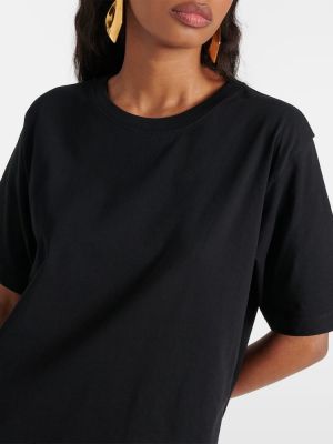 Βαμβακερή μπλούζα από ζέρσεϋ Dries Van Noten μαύρο