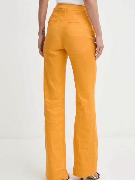 Pantaloni cu talie înaltă Marella portocaliu