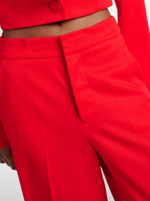 Pantalones de lana bootcut de cristal Area rojo