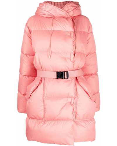 Abrigo con capucha con hebilla Ermanno Scervino rosa