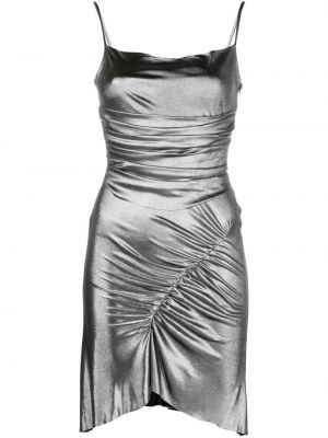 Sukienka z dżerseju Marine Serre srebrna