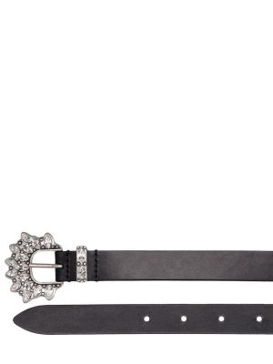 Cinturón de cuero transparente Isabel Marant plateado