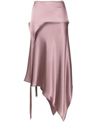 Asymetrické saténové midi sukně Ssheena fialové