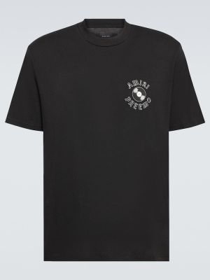 T-shirt di cotone in jersey Amiri nero