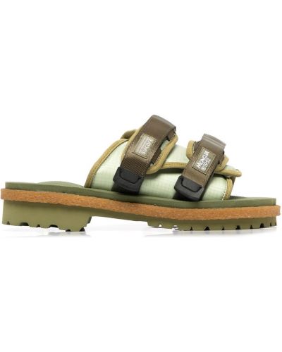 Sandales à scratch Moncler vert