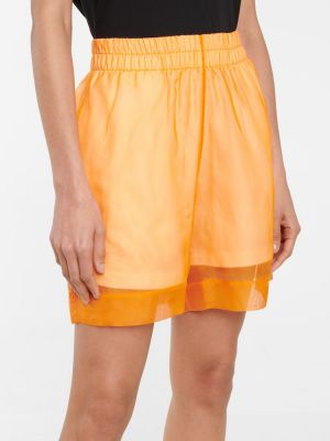 Памучни копринени шорти Dries Van Noten оранжево