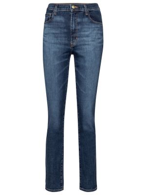 Modré straight fit džíny s vysokým pasem J Brand