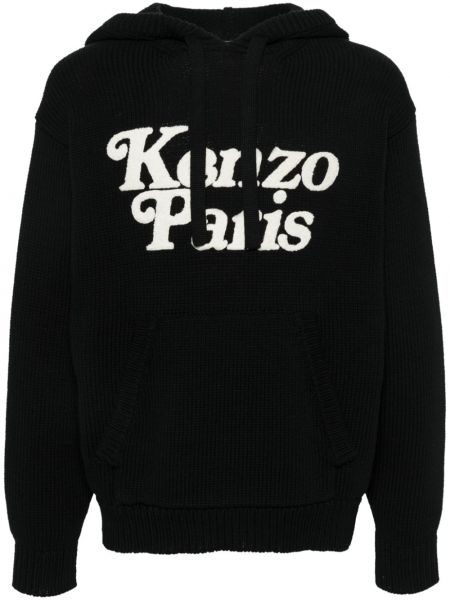 Βαμβακερός φούτερ με κουκούλα Kenzo μαύρο