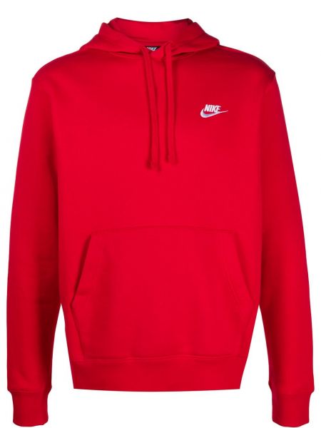 Brodert hettegenser Nike rød