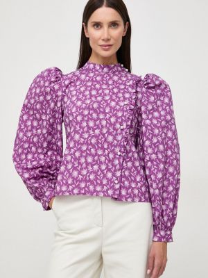 Bombažna srajca Custommade vijolična