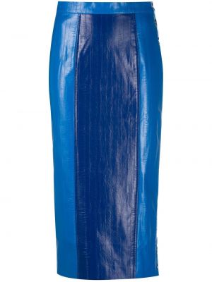 Midi sukně s knoflíky Rotate modré