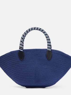 Shopper handtasche aus baumwoll Loro Piana blau