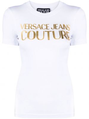 Тениска с принт Versace Jeans Couture бяло