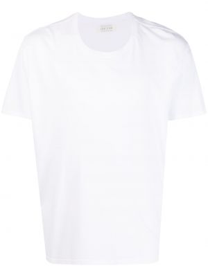 Einfarbige t-shirt aus baumwoll Les Tien weiß