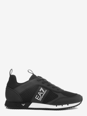 Кроссовки на шнуровке Ea7 черные