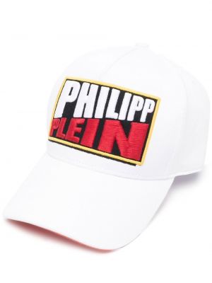 Cappello con visiera ricamato Philipp Plein bianco