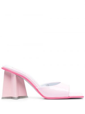 Papuci tip mules din piele Chiara Ferragni roz