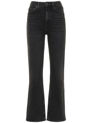 Jeans skinny taille haute slim en coton Agolde noir