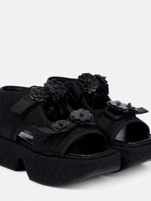 Sandali s cvetličnim vzorcem Cecilie Bahnsen črna