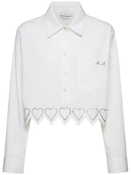 Риза със сърца Mach & Mach бяло