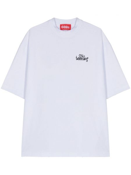 Raštuotas marškinėliai 032c balta
