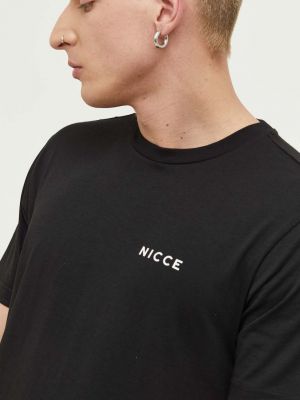 Памучна тениска с дълъг ръкав Nicce черно