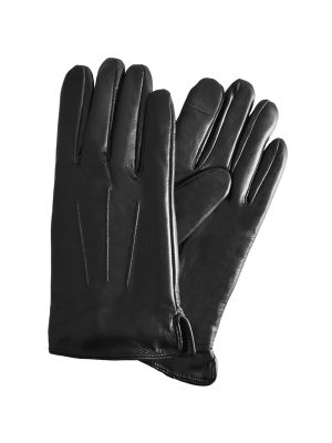 Kožené rukavice Semiline - černá