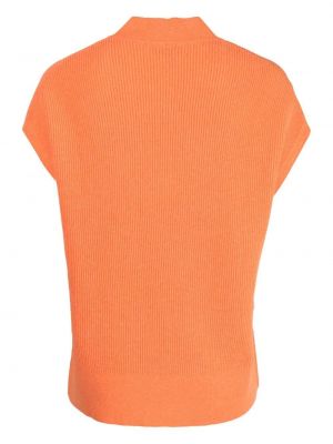 Haut en tricot à col v Pringle Of Scotland orange