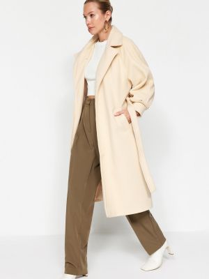 Oversize палто с буфан ръкави Trendyol