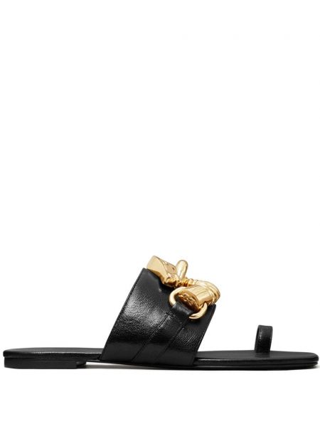 Læder sandaler Tory Burch sort