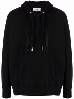 Hoodie con stampa Ami Paris nero