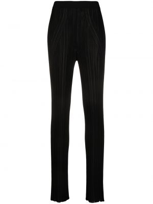 Pantalones de cintura alta plisados Gentry Portofino negro