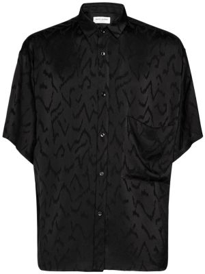 Svilena košulja Saint Laurent crna