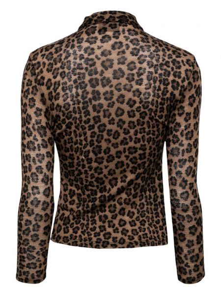Raštuota vilnonė marškiniai leopardinė Fendi Pre-owned