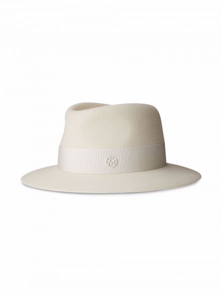 Водоустойчива шапка от филц Maison Michel сиво
