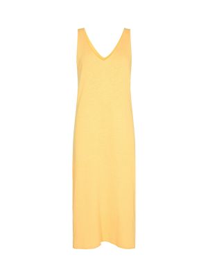 Μελανζέ πλεκτή φόρεμα Minimum κίτρινο