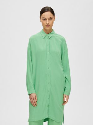 Rochie tip cămașă Selected Femme verde