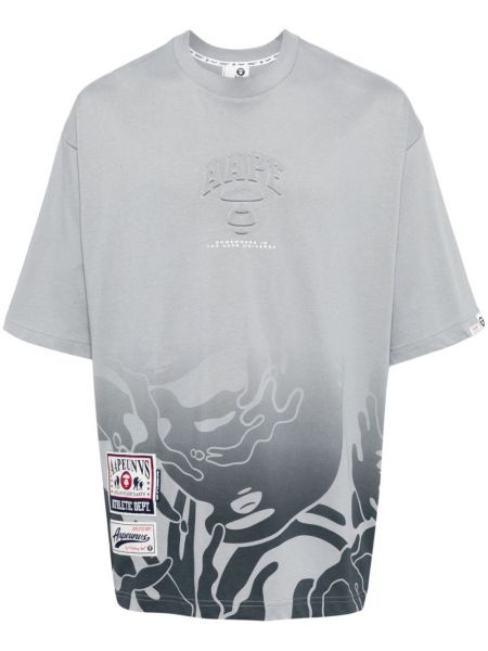 T-shirt à imprimé à imprimé camouflage Aape By *a Bathing Ape® gris