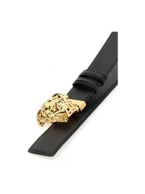 Cinturón de cuero Versace negro
