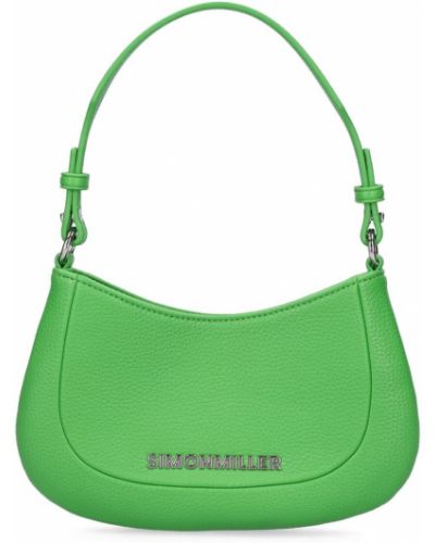 Кожени чанта от изкуствена кожа Simon Miller зелено