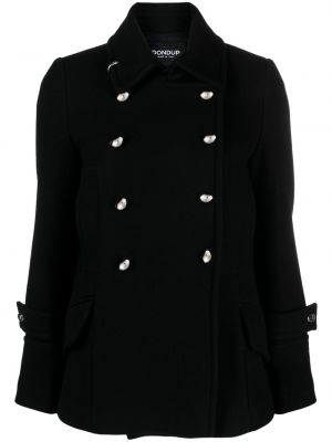 Vlněný kabát Dondup černý