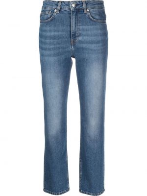 Bavlnené džínsy s rovným strihom Filippa K modrá