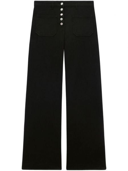 Černé džíny s nízkým pasem relaxed fit Courrèges